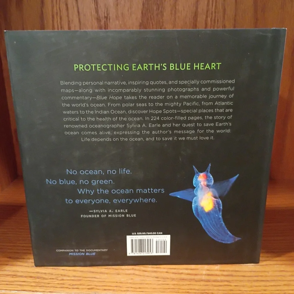 Blue Hope National Geographic Book, Sylvia A. Earle,  Hardcover